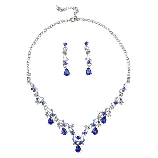 Bridal Crystal Necklace and Earring Set