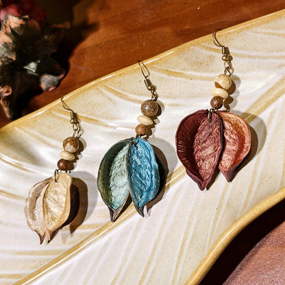 Bohemian Floral Tassel Earrings Handmade With Alloy