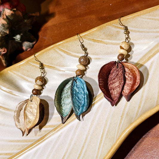 Bohemian Floral Tassel Earrings Handmade With Alloy