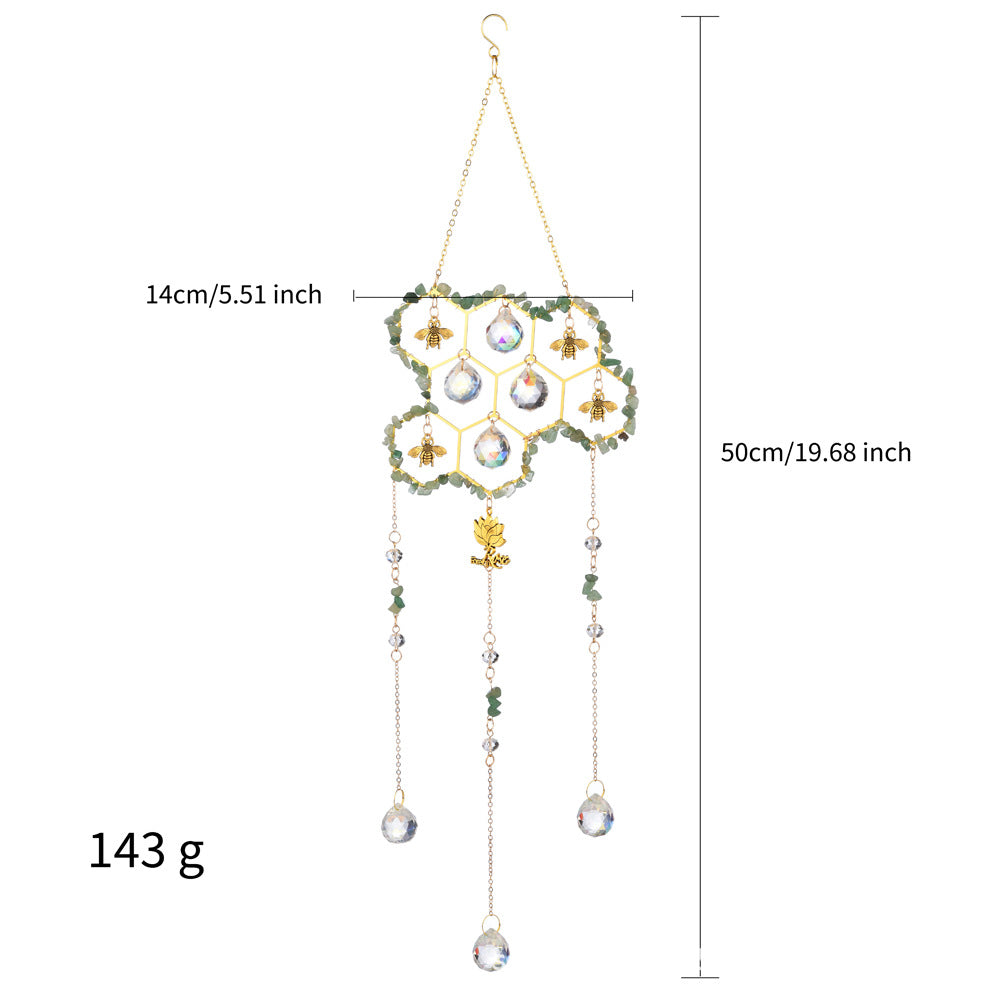 Stone Cross Bee Crystal Home Hangings