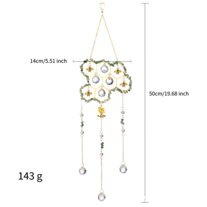 Stone Cross Bee Crystal Home Hangings