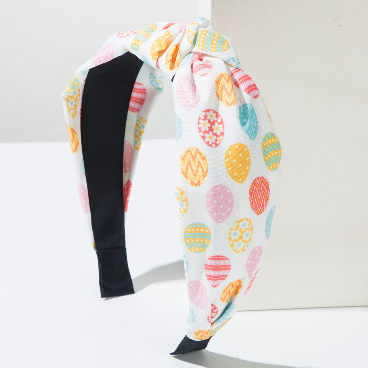 Trendy Easter Bunny Ear Headband Floral Knot Fabric Hairband