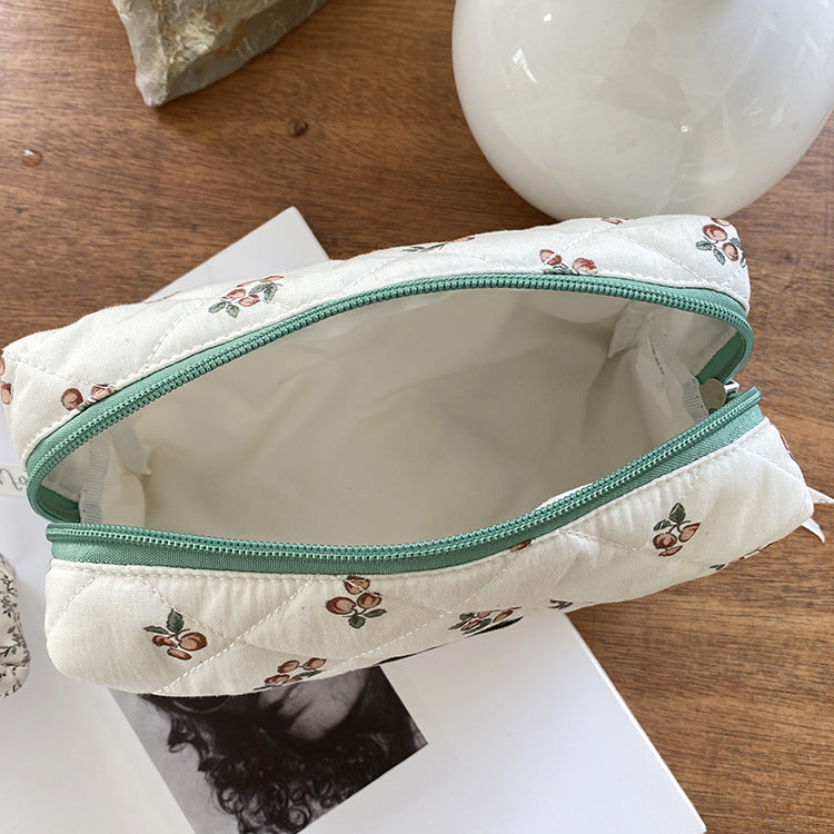 Portable Floral Makeup Bag Travel Organizer Diaper Bag
