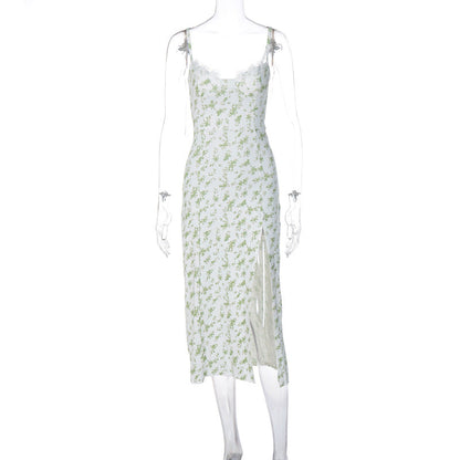 Floral Print Maxi Dress Sleeveless A-Line Casual Dress