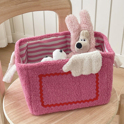 Monster Plush Storage Bin Cute Winged Organizing Basket