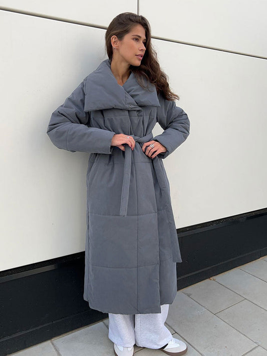 Long Padded Coat Casual Street Style