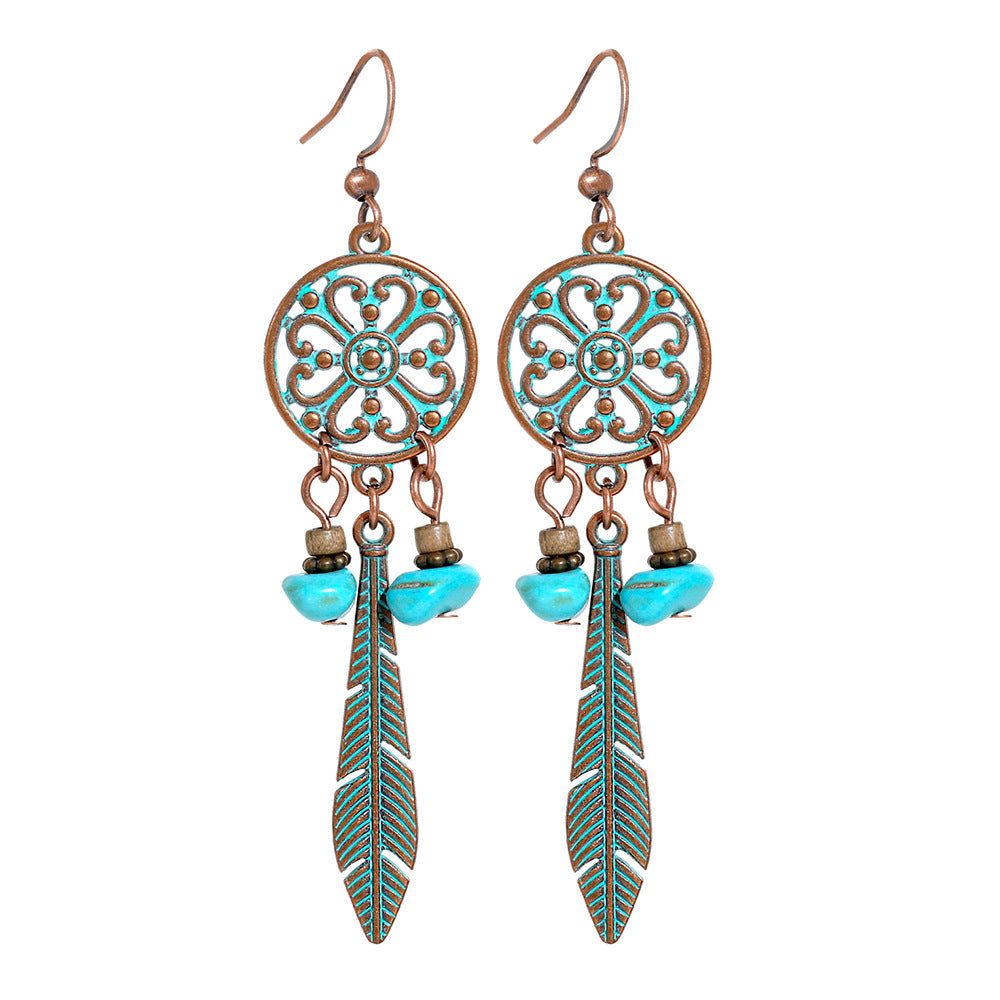 Vintage Metal Tassel Earrings Creative Bohemian Jewelry