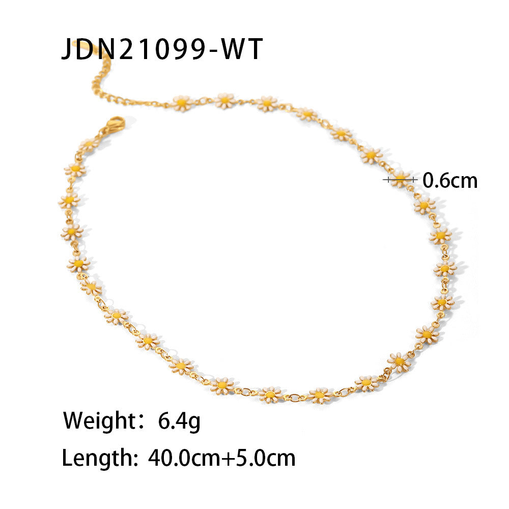 White/Colourful Daisy Chain Necklace