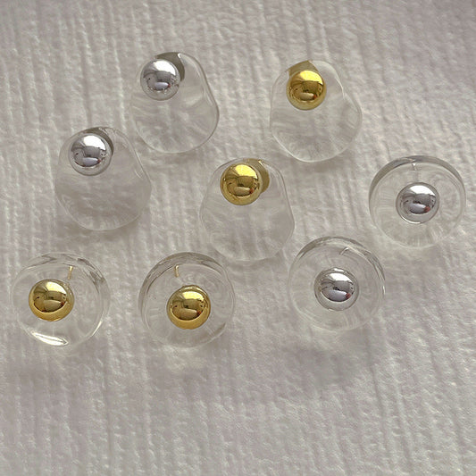 Simple Irregular Transparent Resin Earrings