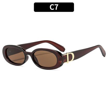 Vintage Oval Women's Summer Sunglasses UV400 Protection