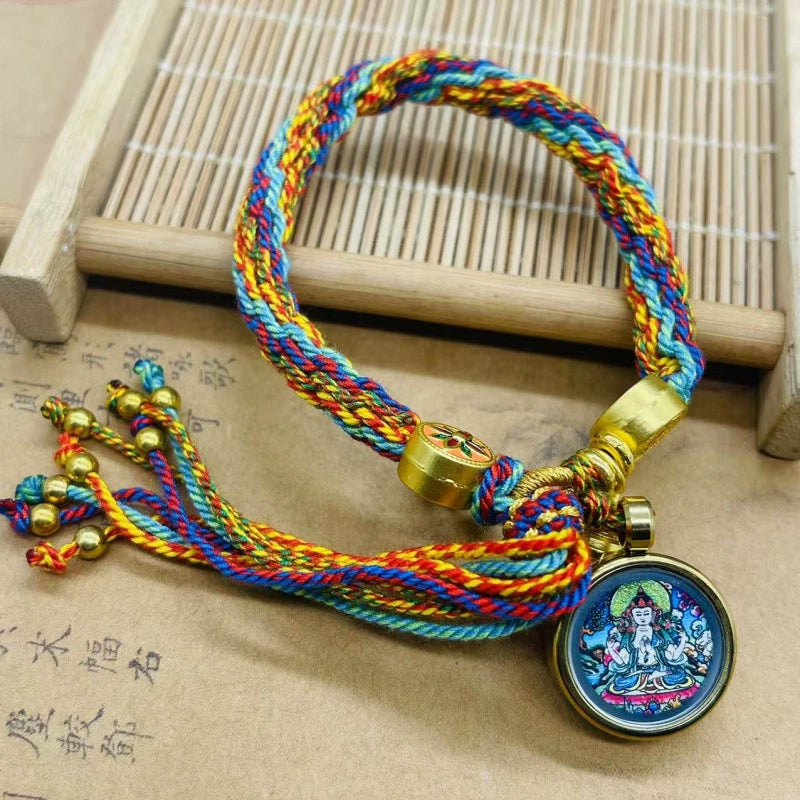 Tibet Hand-Woven Diamond Rope Hand Rope Bracelet Jewelry Gifts