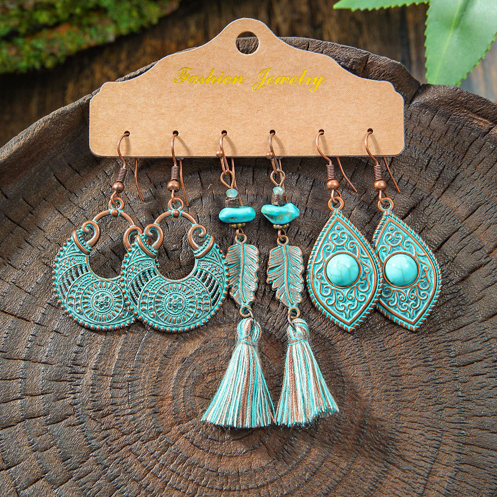 Bohemian Tassel Earrings Vintage Metal