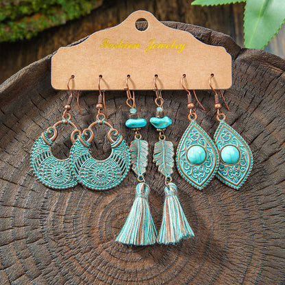Bohemian Tassel Earrings Vintage Metal