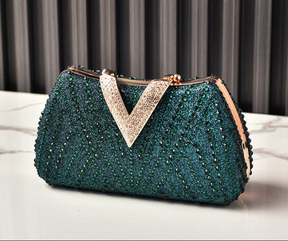 Rhinestone Evening Clutch Luxury Party Bag