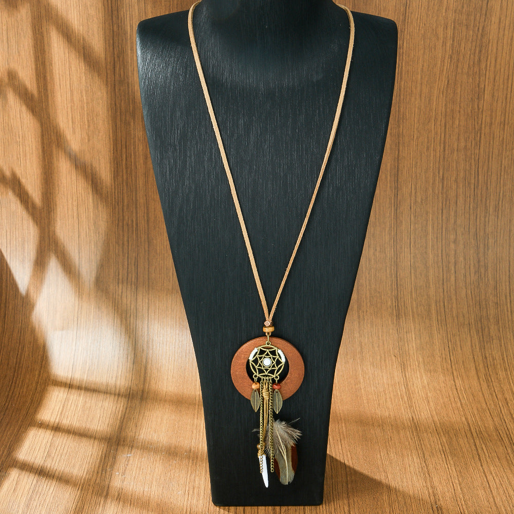Trendy Bohemian Tassel Necklace Zinc Alloy Travel Jewelry