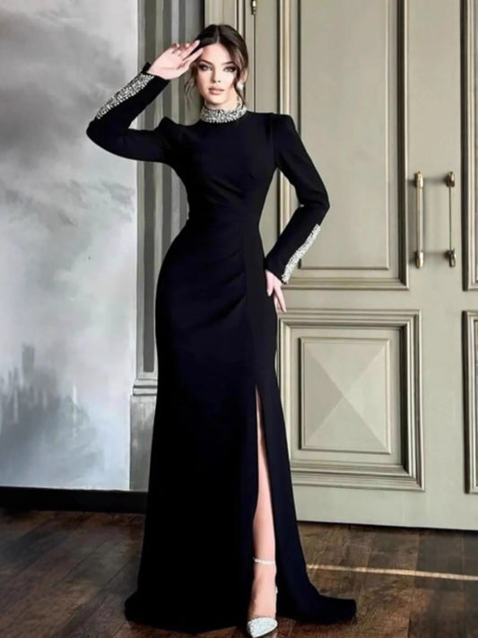Elegant Lace Long Sleeve Mermaid Dress For Women