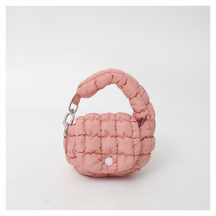 Wrinkled Cloud Mini Pouch Bag Trendy Nylon Handheld Accessory