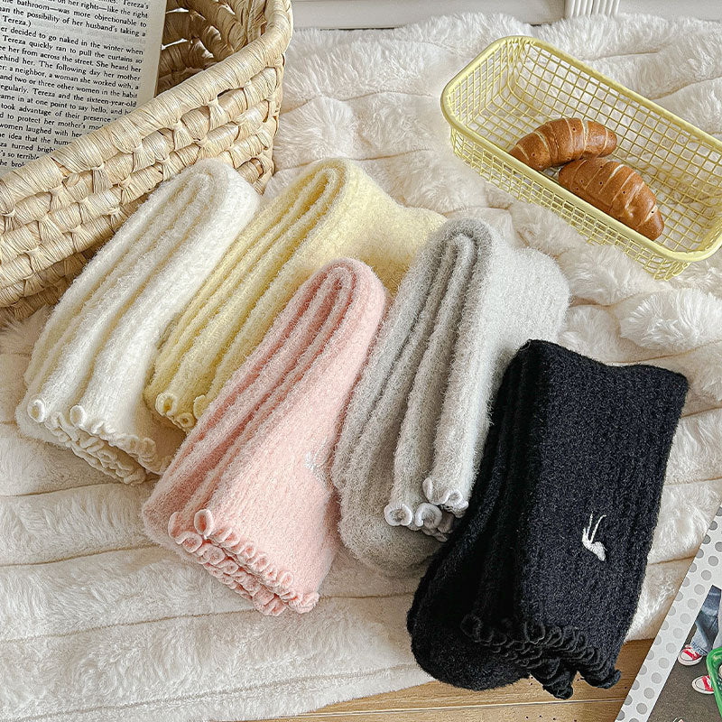 Winter Thermal Thick Plush Crew Frilly Socks