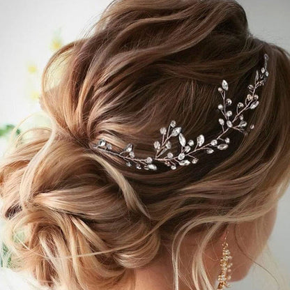 Handmade Glass Crystal Headband for Brides and Weddings