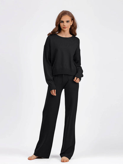 2+ Round Neck Simple Knit Sets