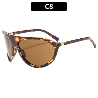 Trendy Women's Oversized Sunglasses Stylish Cat-Eye UV400 Protection