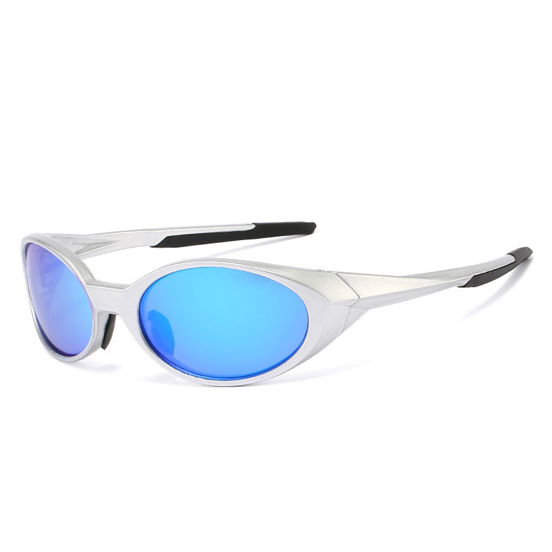 Oval Frame Polarized Sunglasses for Outdoor Sports