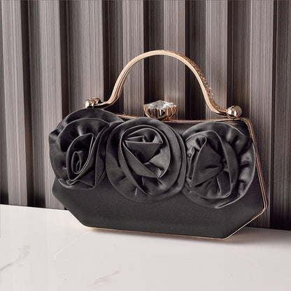 New Silk Floral Evening Clutch Bag for Parties