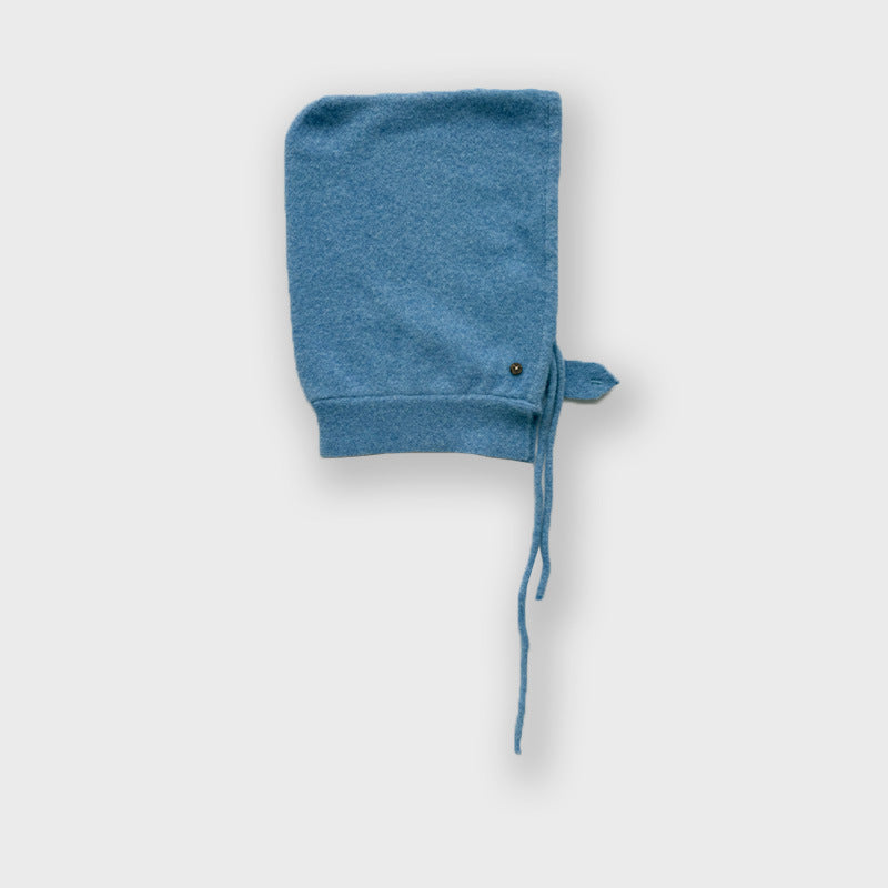 Knitted Wool Beanie with Drawstring for Women