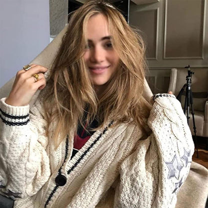 Autumn/Winter Solid Long Sleeved Cardigan Women'S Temperament Commuter Bat Knit Single Breasted Sweater Women'S Coat