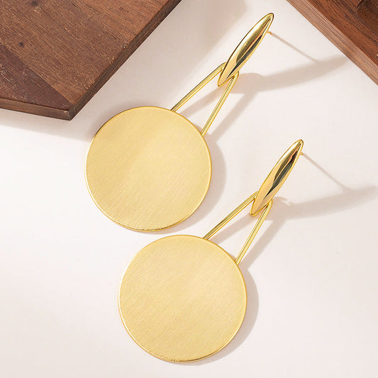 Geometric Circle Earrings Stylish Slimming Design For Women