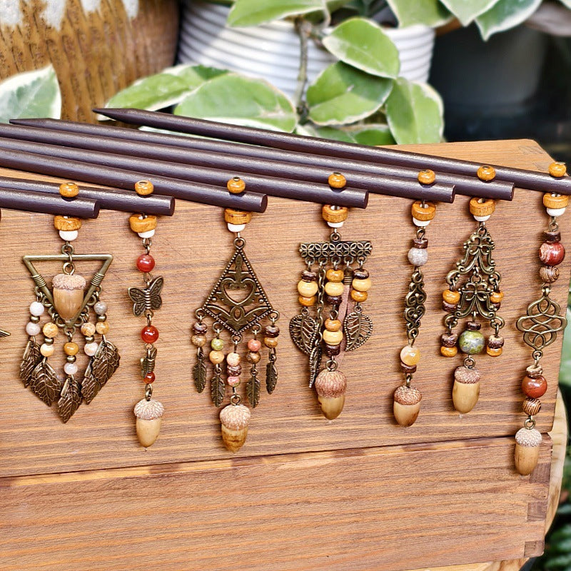 Vintage Leaf Hairpin Handmade Alloy Hair Accessories
