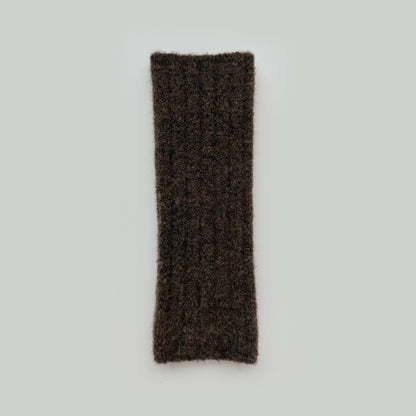 Knitted Fingerless Gloves Warm Wool Blend Solid Color Cozy Casual
