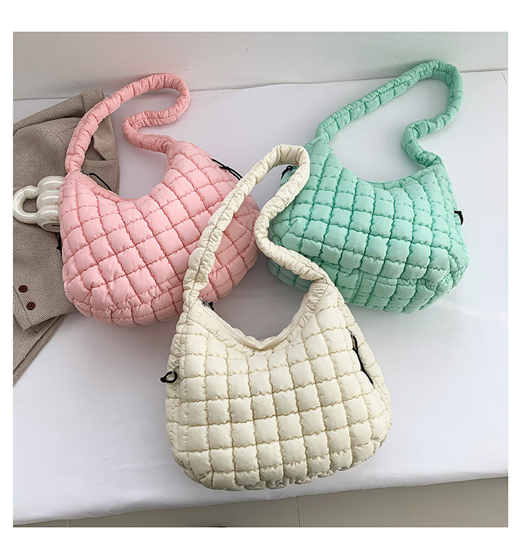 Solid Color Cloud Bag Large Capacity Shoulder Bag