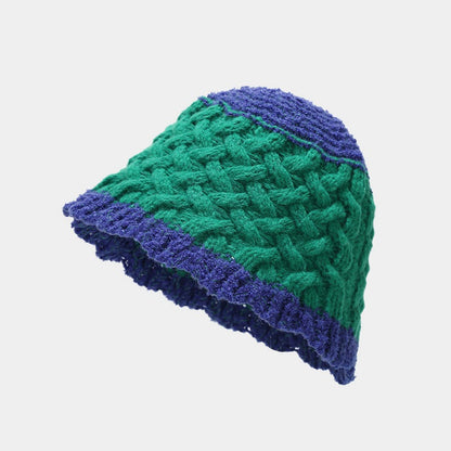 Vintage Twist Crochet Knit Bucket Hat