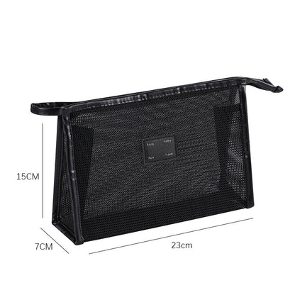 Solid Color Mesh Large Capacity Make Up Bags