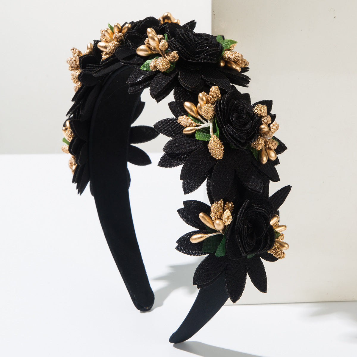 Floral Hairband Elegant Faux Flowers Hair Accessory