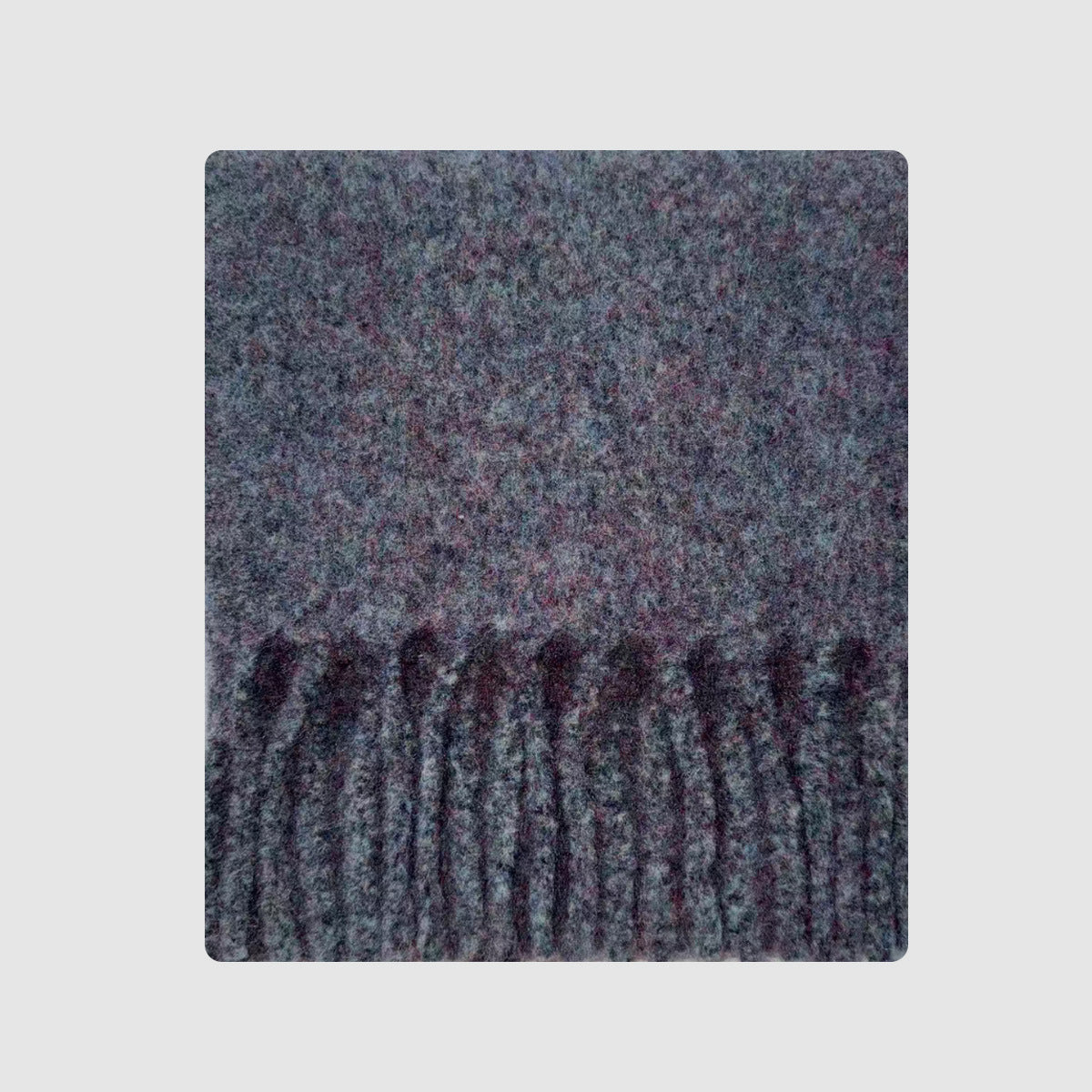 Chunky Knit Wool Blend Scarf with Fringe - Soft Casual Style