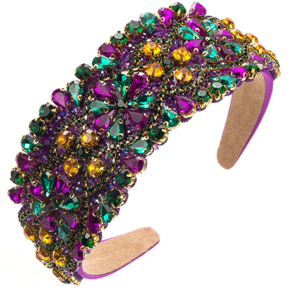 Fashionable Baroque Crystal Headband Luxury Party Hair Accessory