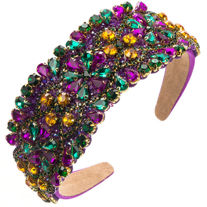 Fashionable Baroque Crystal Headband Luxury Party Hair Accessory