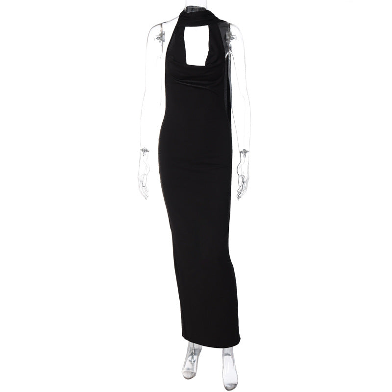 Sexy Backless Irregular Cutout Maxi Dress for Women