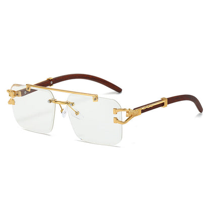 Trendy Square Unframed Sunglasses for Men and Women