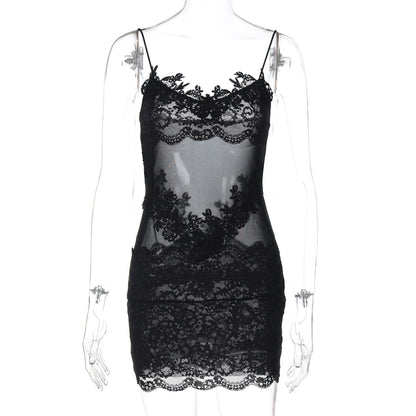 Trendy Lace Bodycon Dress with V-Neck