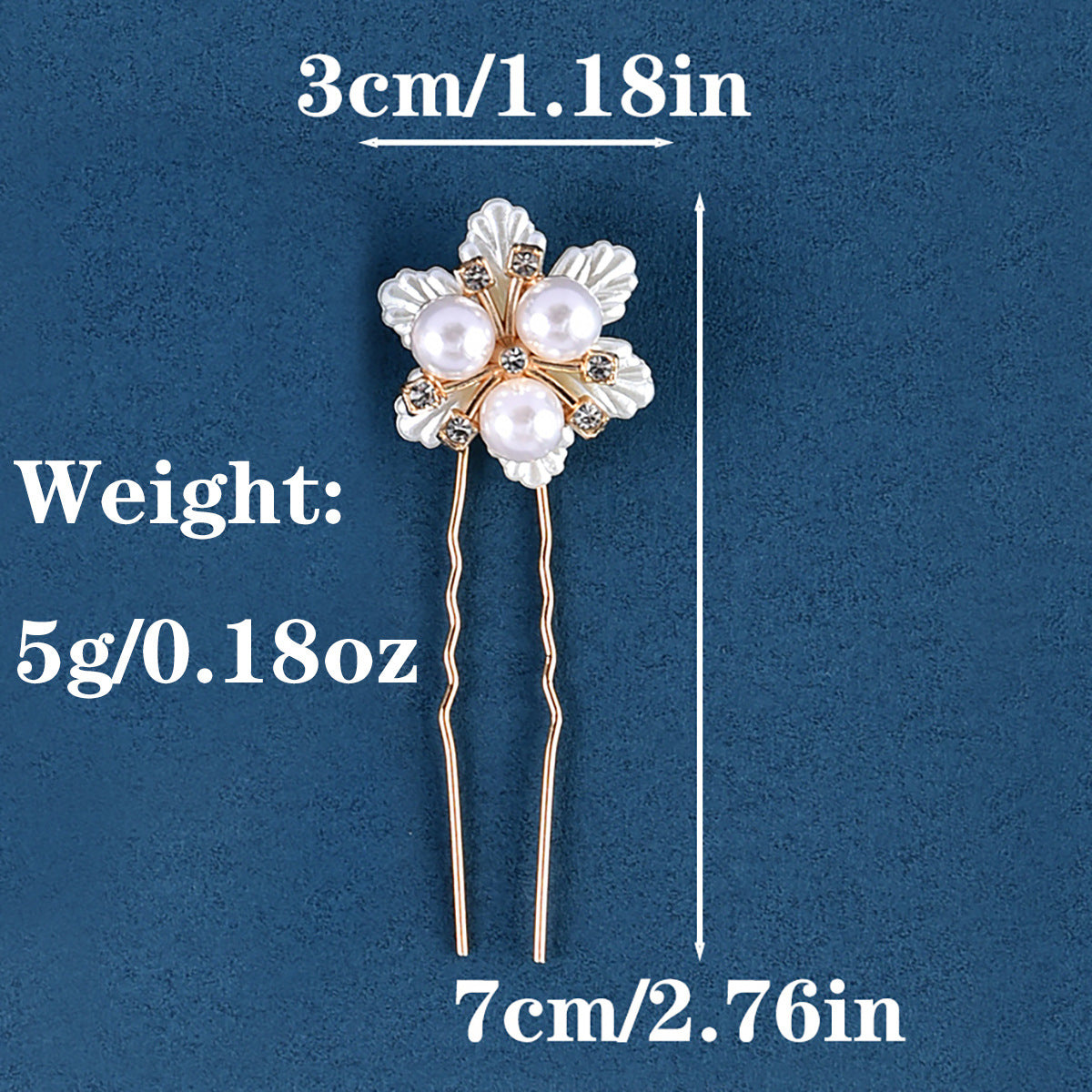 Bridal Hair Accessories Handmade Pearl Daisy Hairpins U-Shaped Hair Forks
