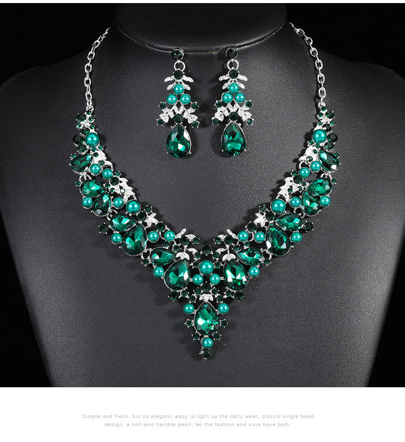 Elegant Alloy Necklace and Earring Set for Women