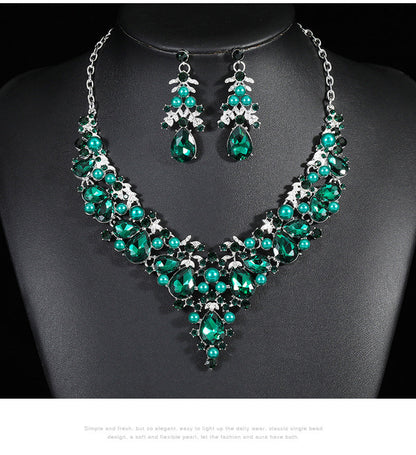 Elegant Alloy Necklace and Earring Set for Women