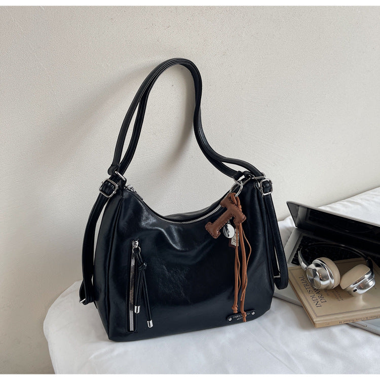Retro Large Tote Bag for Women Stylish Casual Shoulder Bag