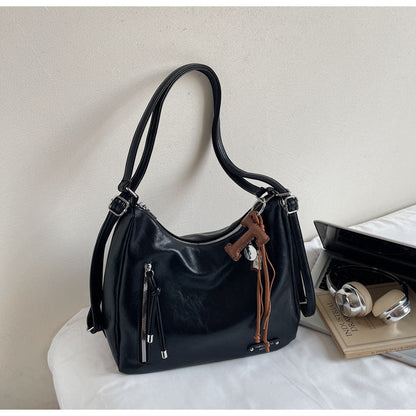 Retro Large Tote Bag for Women Stylish Casual Shoulder Bag