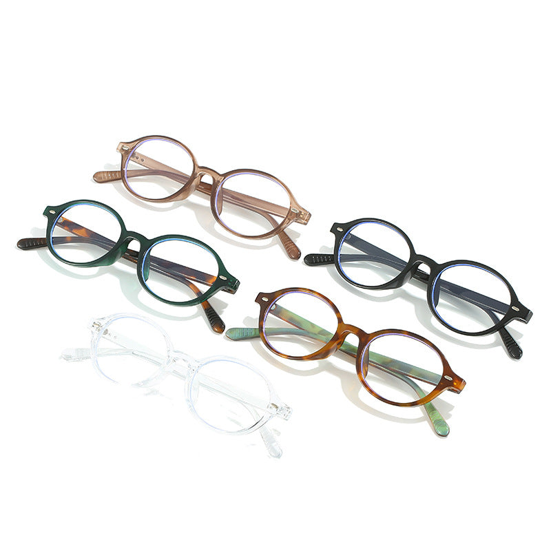 Trendy Oval Sunglasses Retro Clear Lenses Casual Elegant Frames