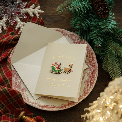 Cute Cartoon Print Christmas Greeting Card