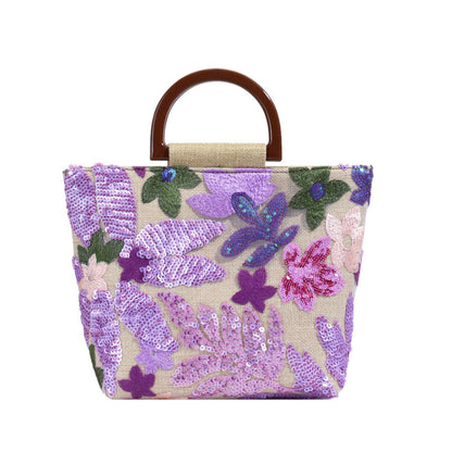 Fashionable Floral Tote Bag Soft PVC Street Style